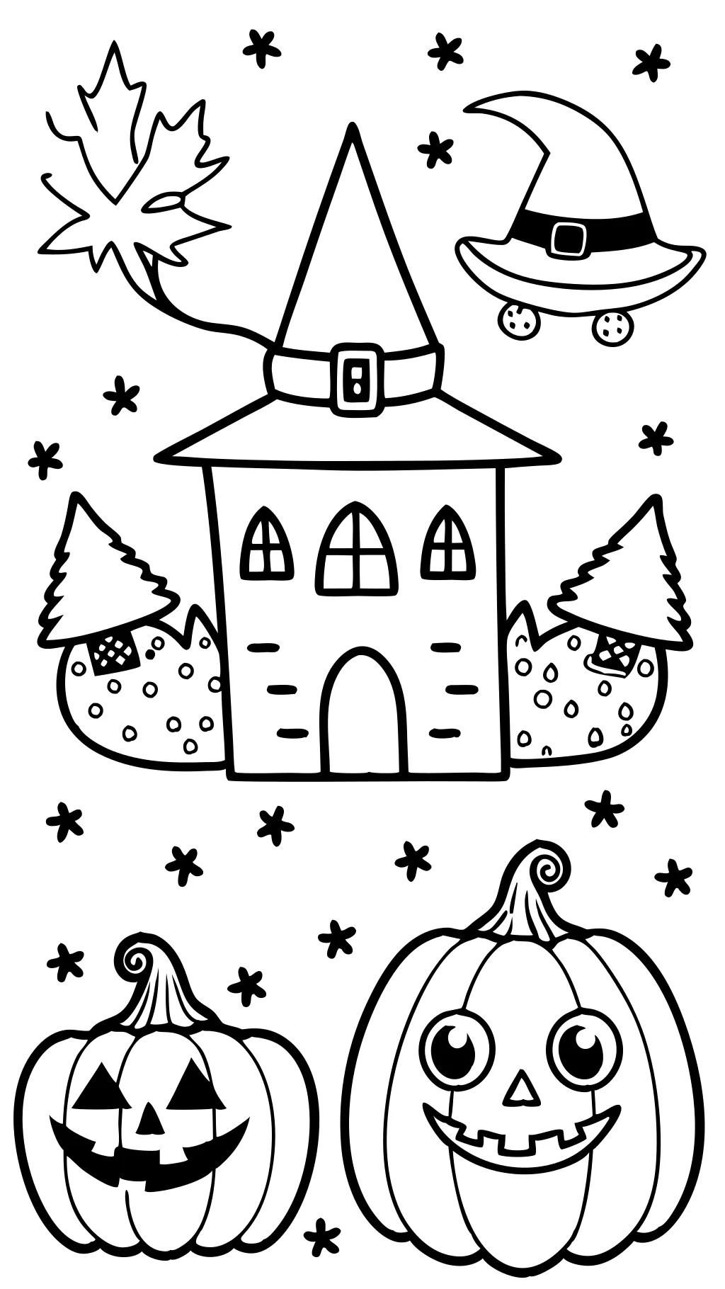 fall and halloween coloring pages